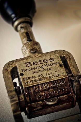 Bates Labeling Machine